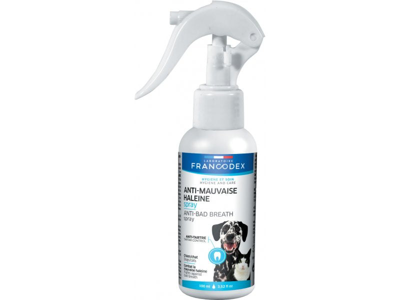 Francodex Spray Contro l'Alito Cattivo per Cane e Gatto 100ml Francodex Spray Contro l'Alito Cattivo per Cane e Gatto 100ml